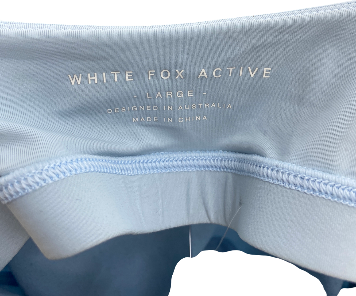 White Fox Blue More Energy Crop Top UK L