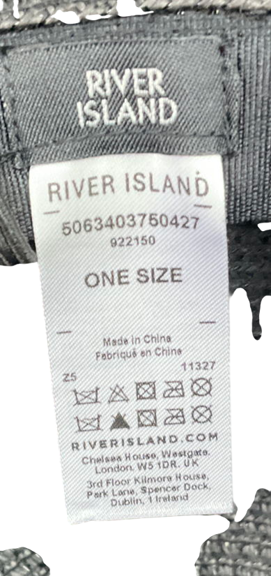 River Island Black Spot Ribbon Oversized Floaty Straw Hat