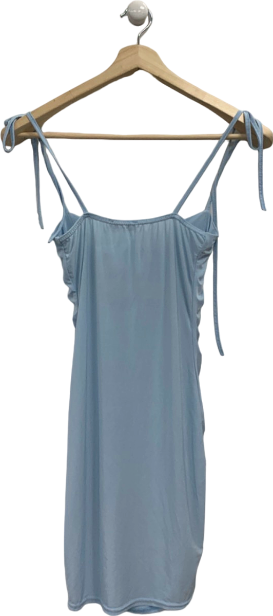 Missy Empire Light Blue Ruched Dress UK S