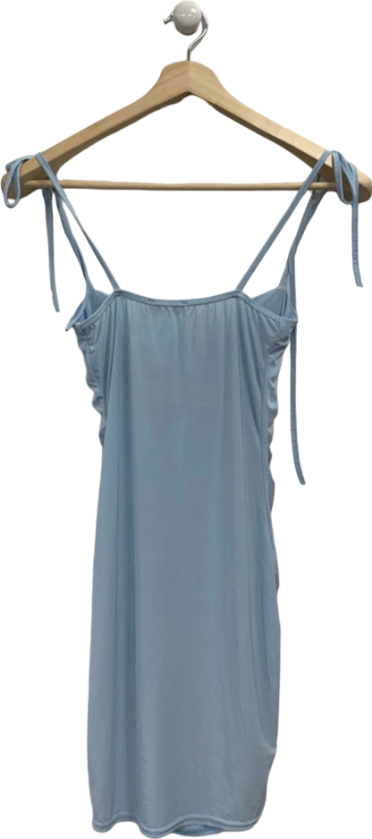 Missy Empire Light Blue Ruched Dress UK S