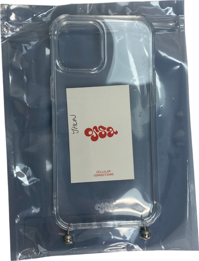 OSSA White Transparent Iphone Case.  Ball Stud Connection Feature One Size