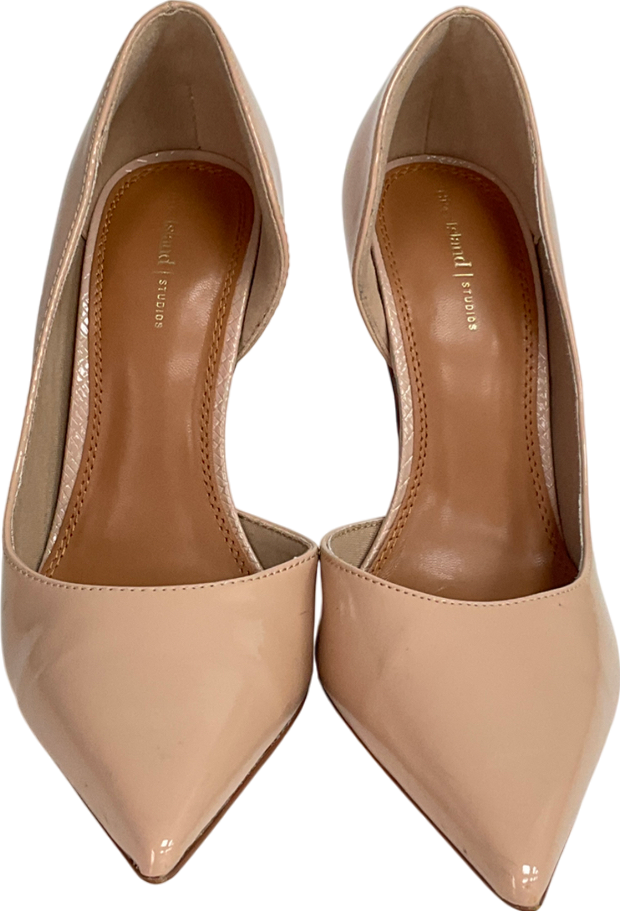 River Island Nude Beige Pointed Toe Court Heels UK 3 EU 36 👠