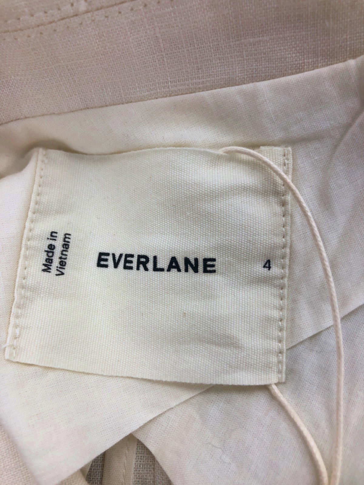 Everlane Cream Double-Breasted Linen Blazer Size 4 UK S