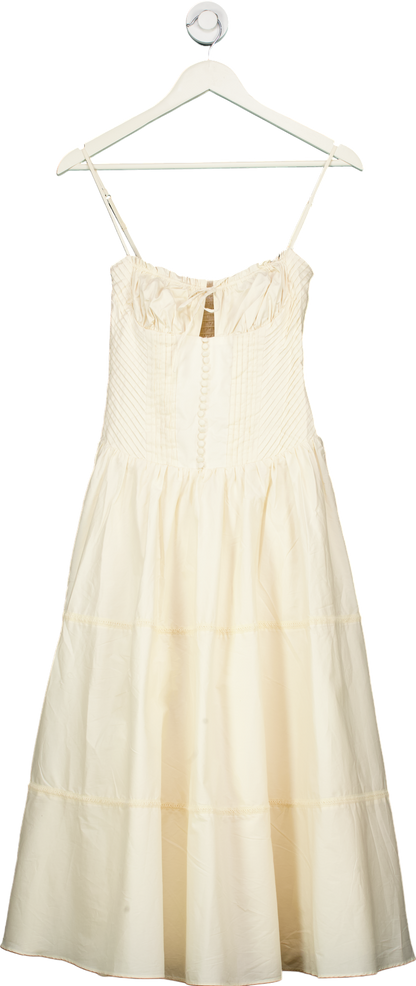 Oh Polly Ivory Midi Dress UK 8