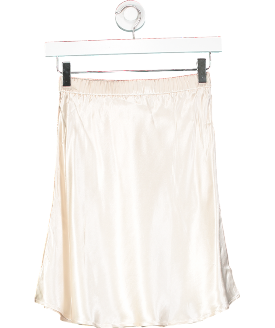 Sinead Keary Cream "the Orla" - Satin Mini Skirt UK XS