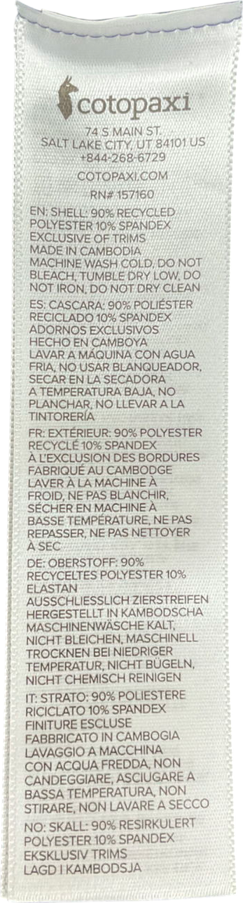 COTOPAXI Blue Subo Pant UK L