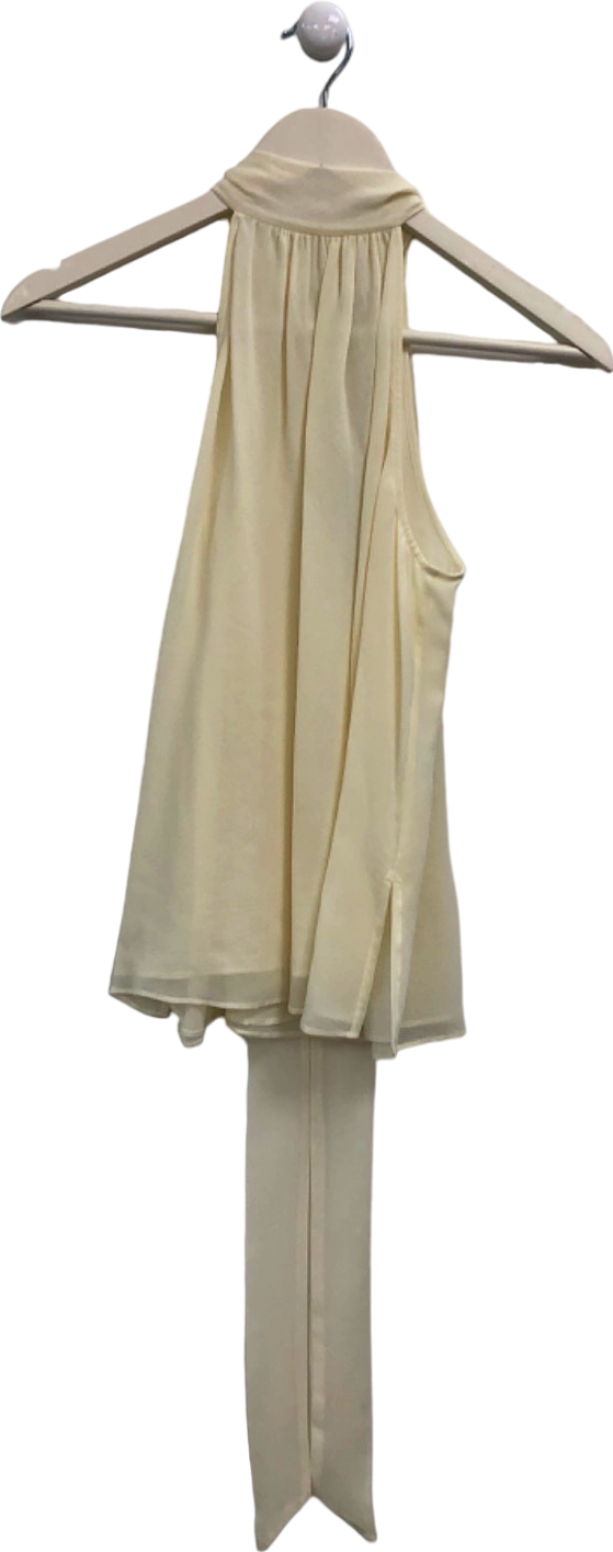 LILYSILK Cream Sleeveless Blouse UK 6