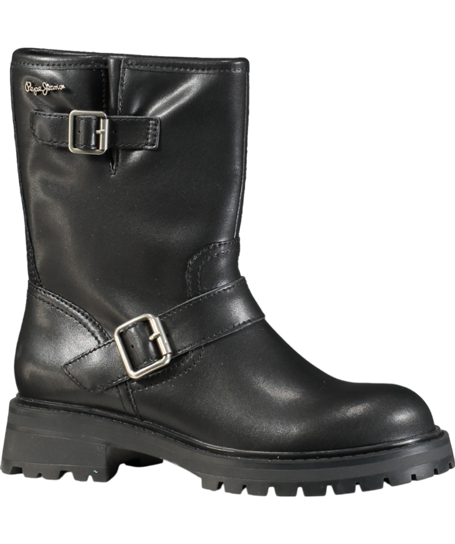 Pepe Jeans Kane Forest Leather Boots Black UK 8 EU 41 👠