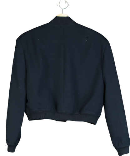 ZARA Blue Bomber Jacket With Pockets UK M