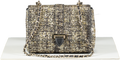 Aspinal Of London Black Lottie Gold Glitter Tweed and pebbled leather crossbody Bag