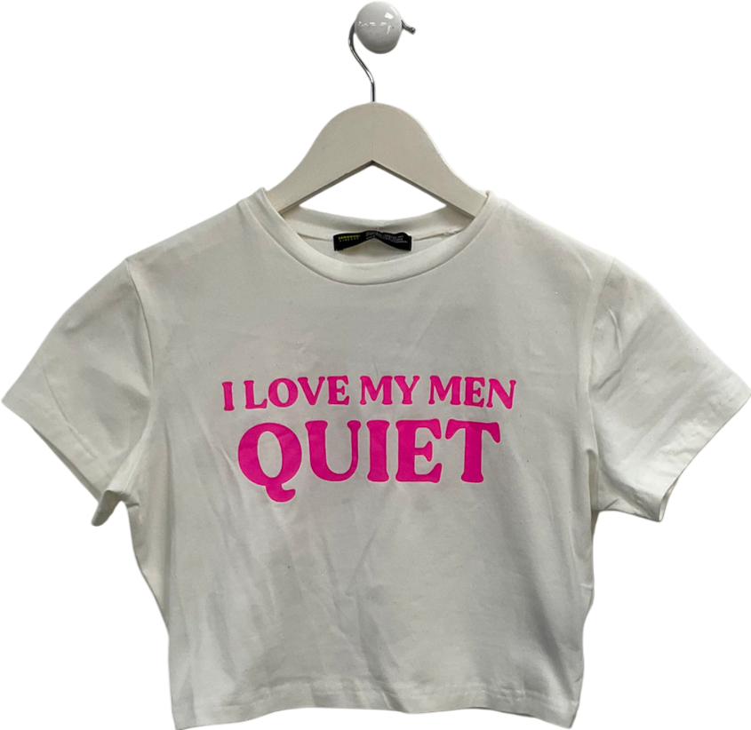 Finesse White Kalea Jersey Graphic Tee UK S