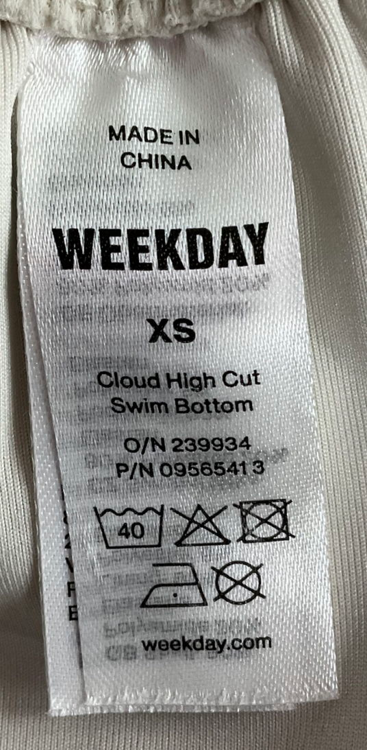 Weekday Cream Scooped Bikini Bottoms & Scooped Bikini Top UK XS