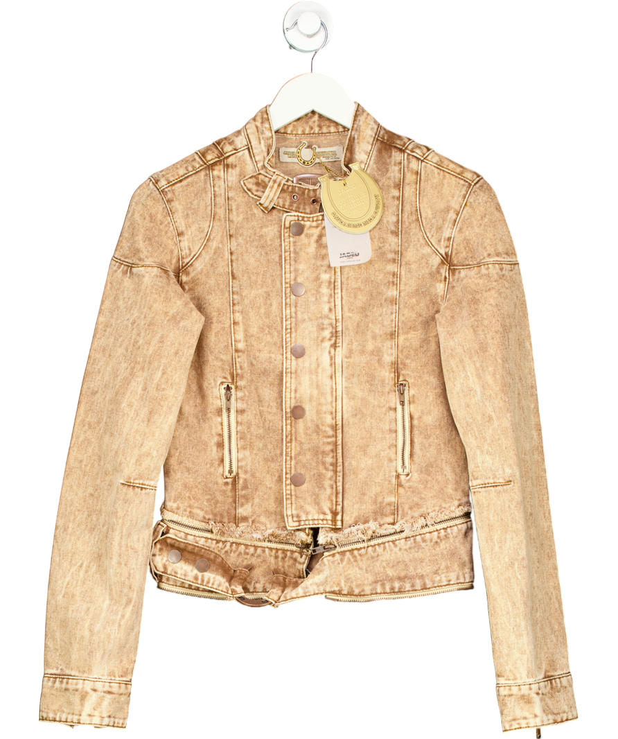 Jaded London Brown Not My First Rodeo Denim Jacket UK M