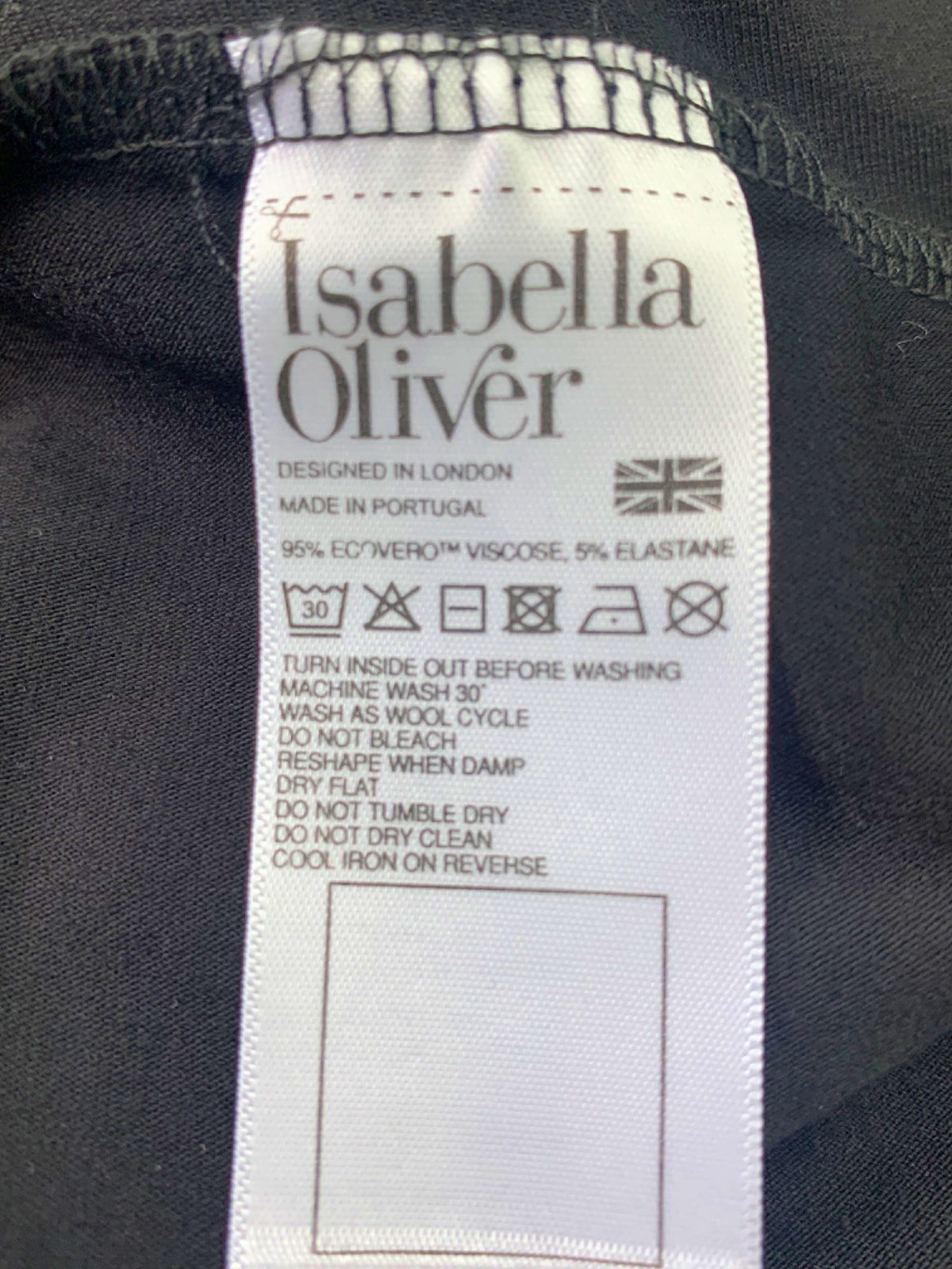 Isabella Oliver Black Willow Ecovero Maternity Leggings Size 14