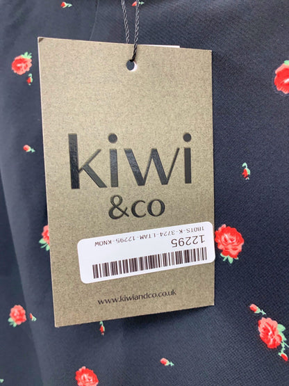 Kiwi & Co Black Floral Print Skirt UK 6