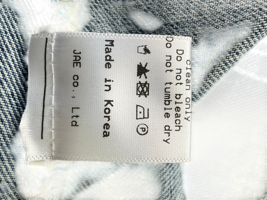 storets Blue Padded Shoulder Denim Jacket UK S/M