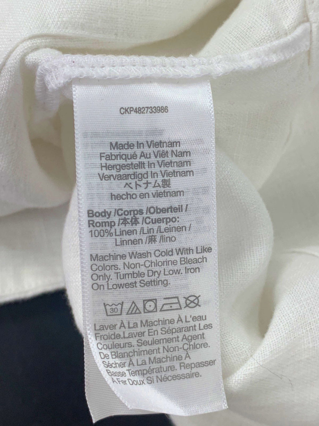 Madewell White Linen Sleeveless Top UK S