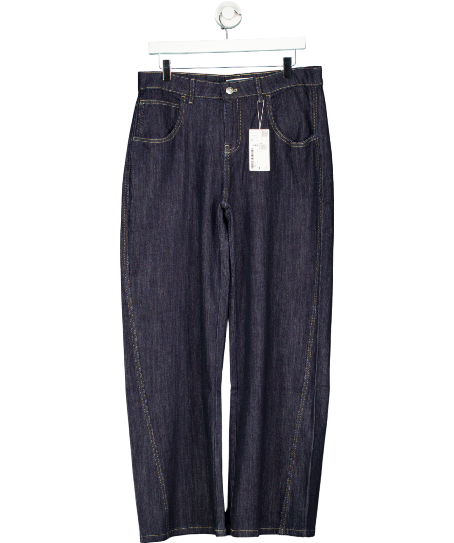 MANGO Blue Low Waist Wide Leg Jeans UK 12