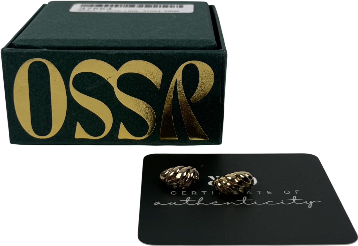 OSSR Metallic Swirled Studded Earings One Size