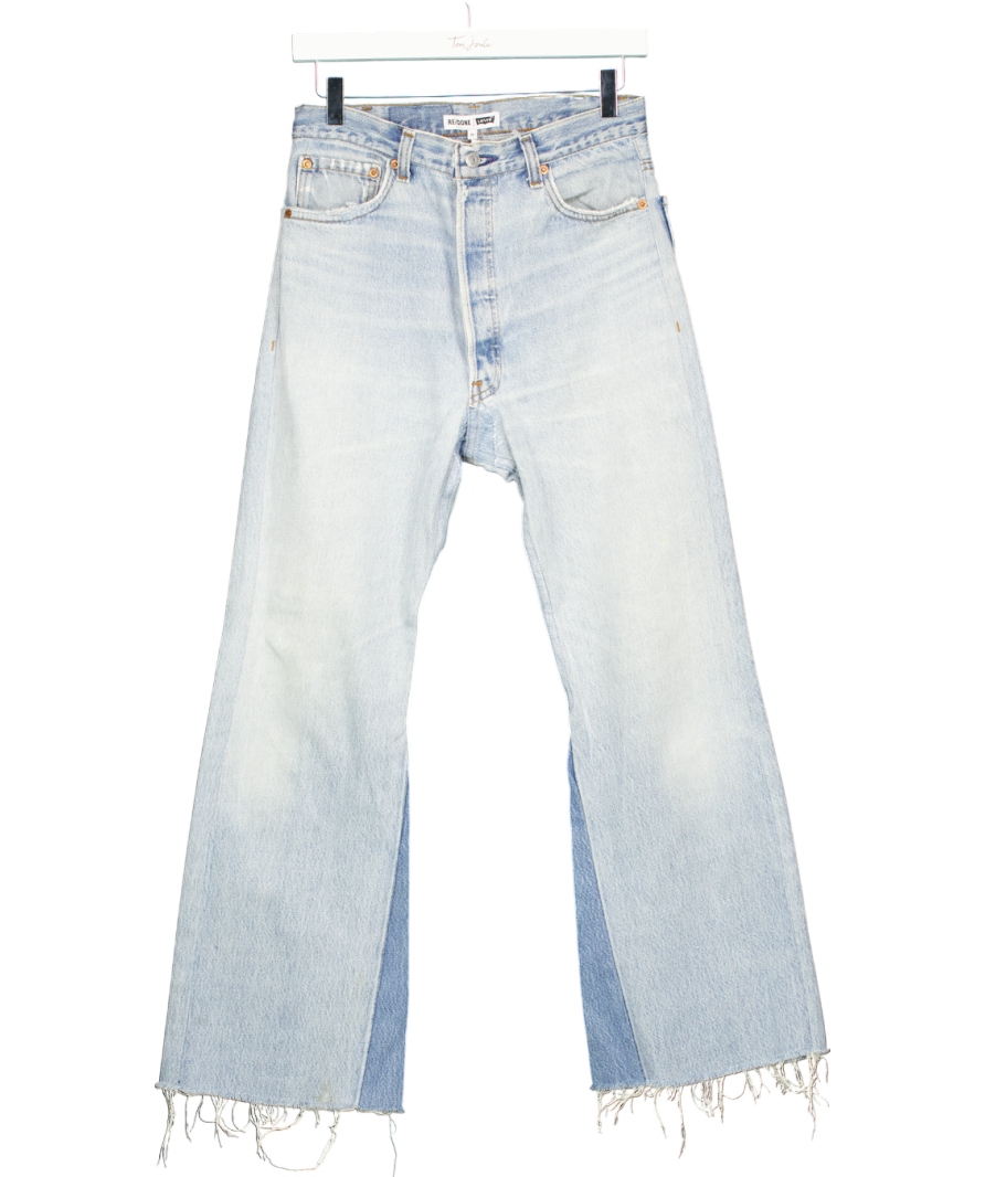 levis Blue High Rise Wide Leg Crop Jeans W27