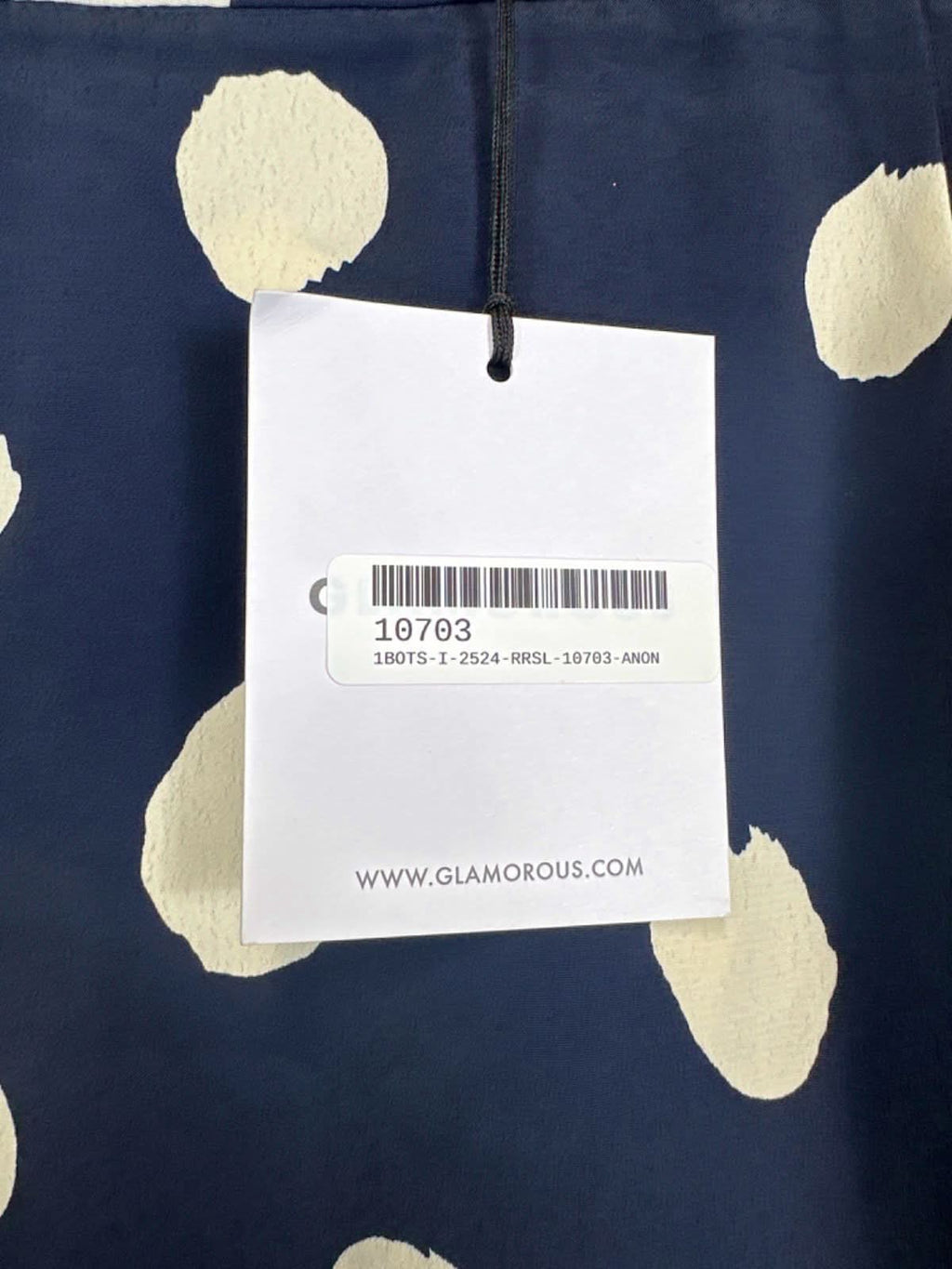 Glamorous Navy Polka Dot Ruffle Trim Wrap Skirt Size 12