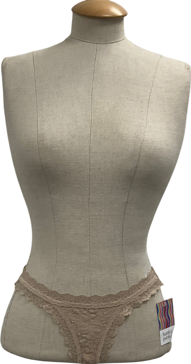 Hanky Panky Nude Lace Brazilian “No VPL” Bikini Knickers UK XS