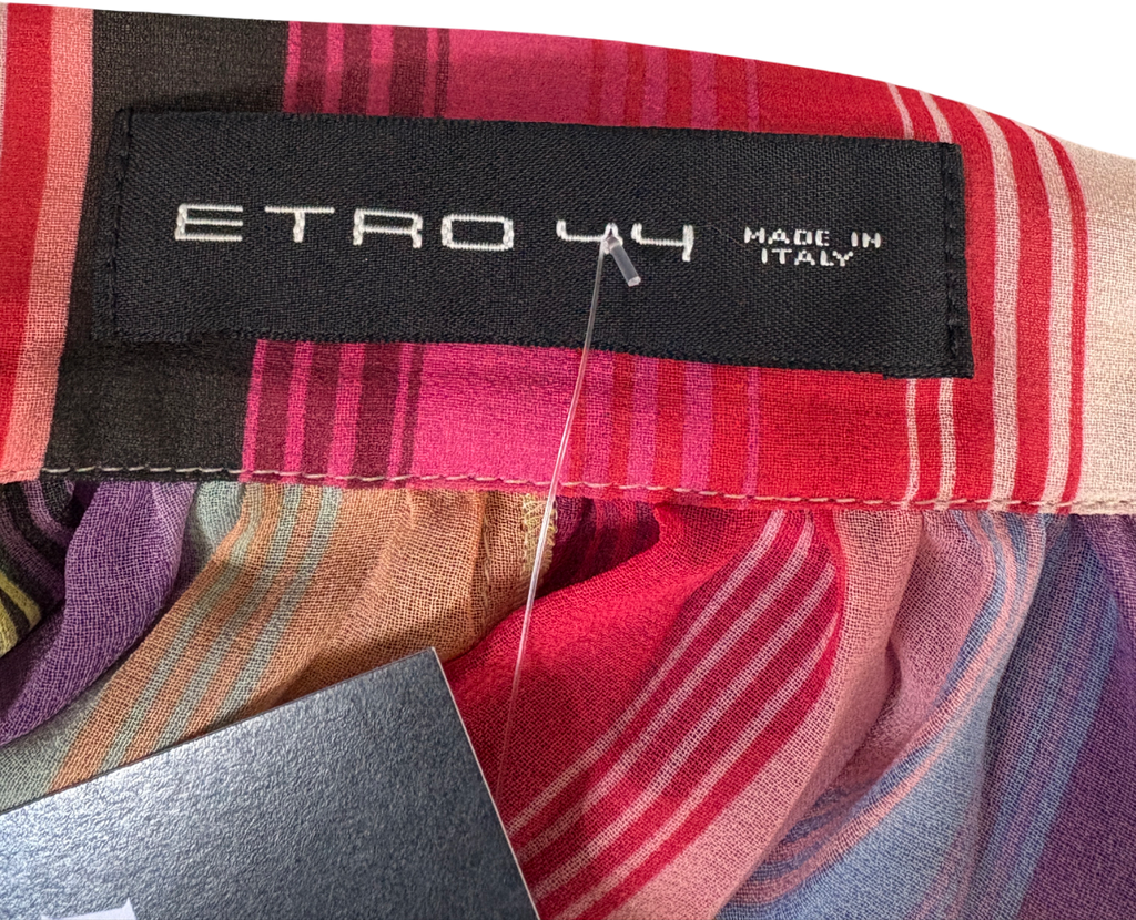Etro Multicoloured Semi Sheer Maxi Skirt UK 12