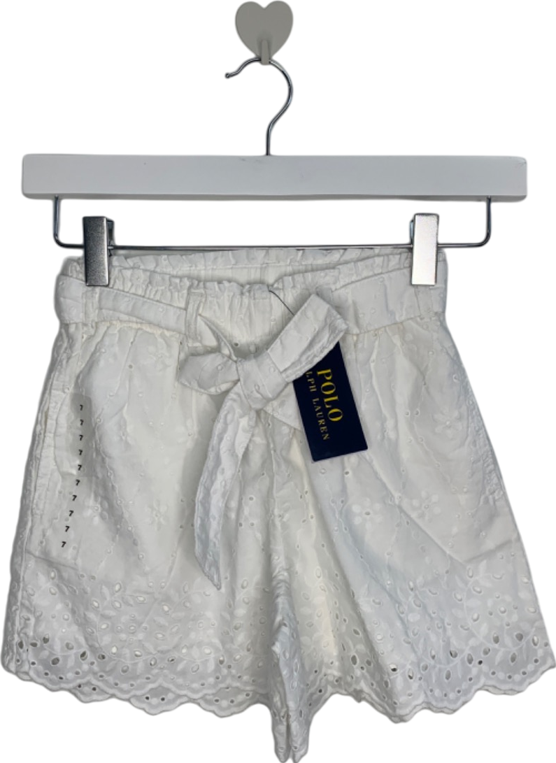 Polo Ralph Lauren White Broderie lace Shorts - 7 yrs