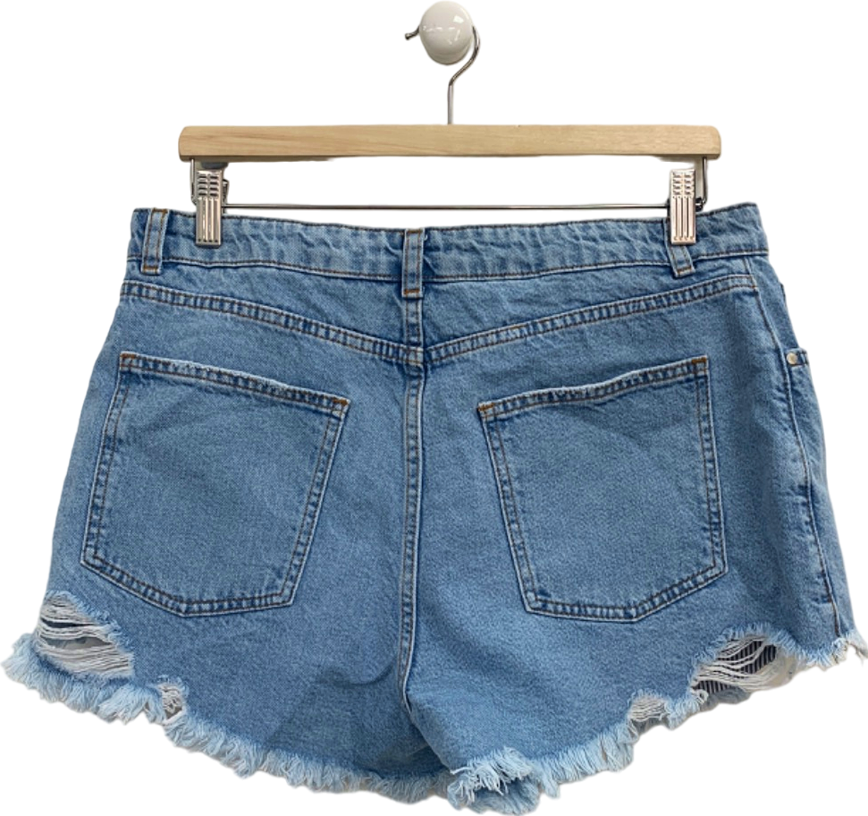 Couture Club Blue Double Layer Boxer Denim Shorts UK 12