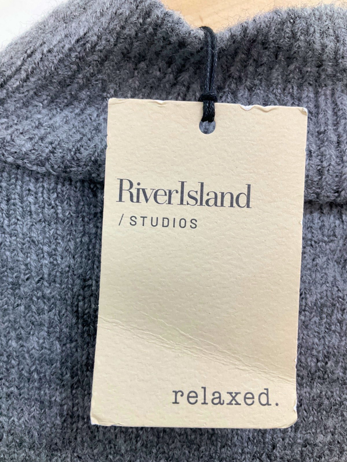 River Island Grey Marl Relaxed Jumper UK S