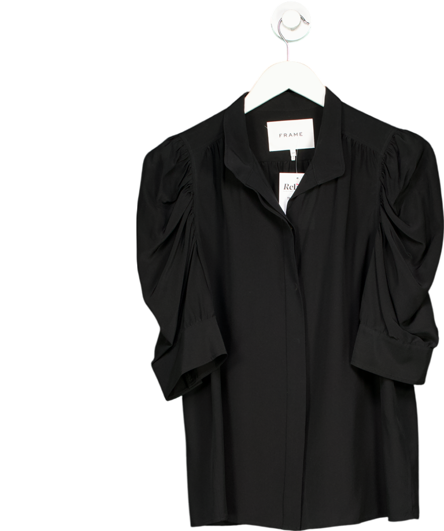 FRAME Black Gillian Top UK S