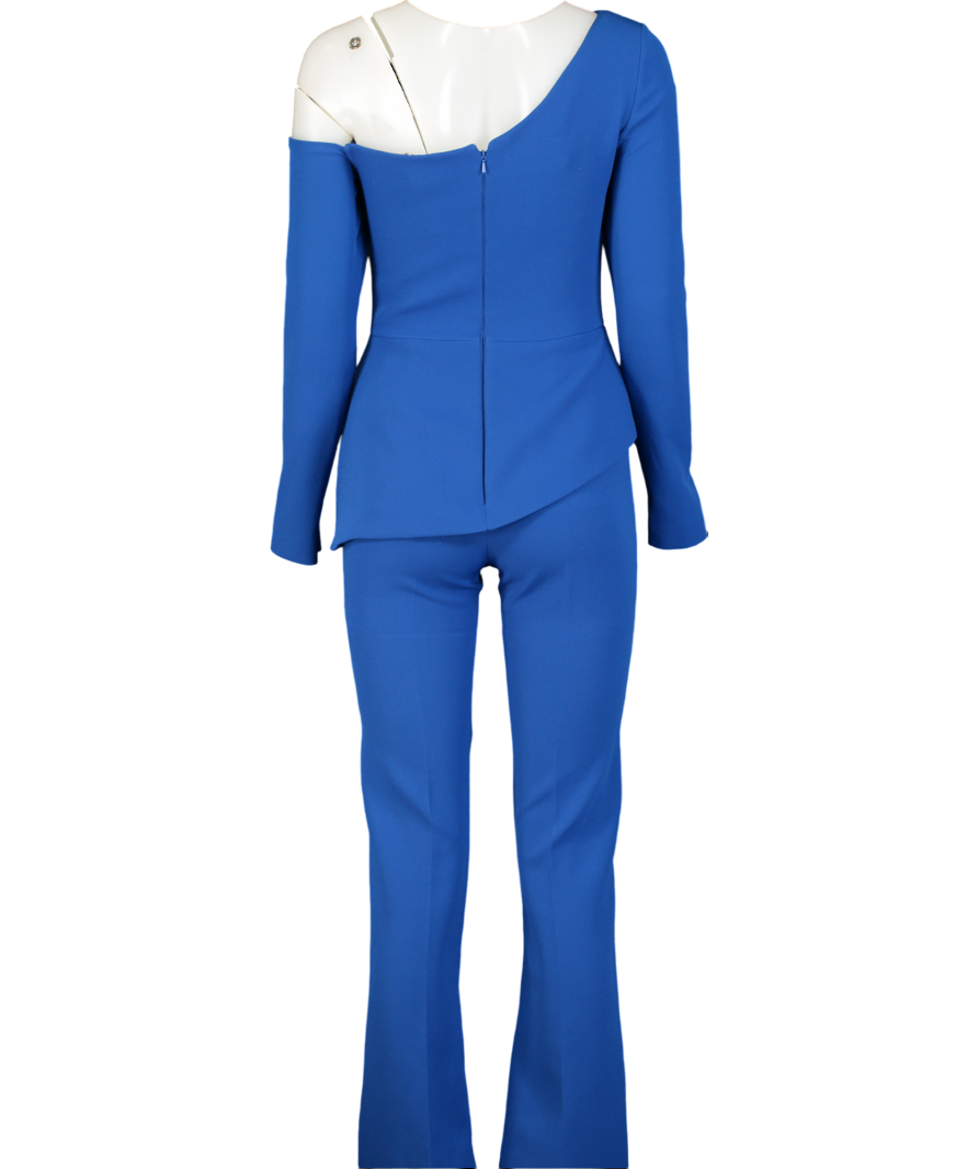 Safiyaa Blue Asymmetrical Jumpsuit UK 8