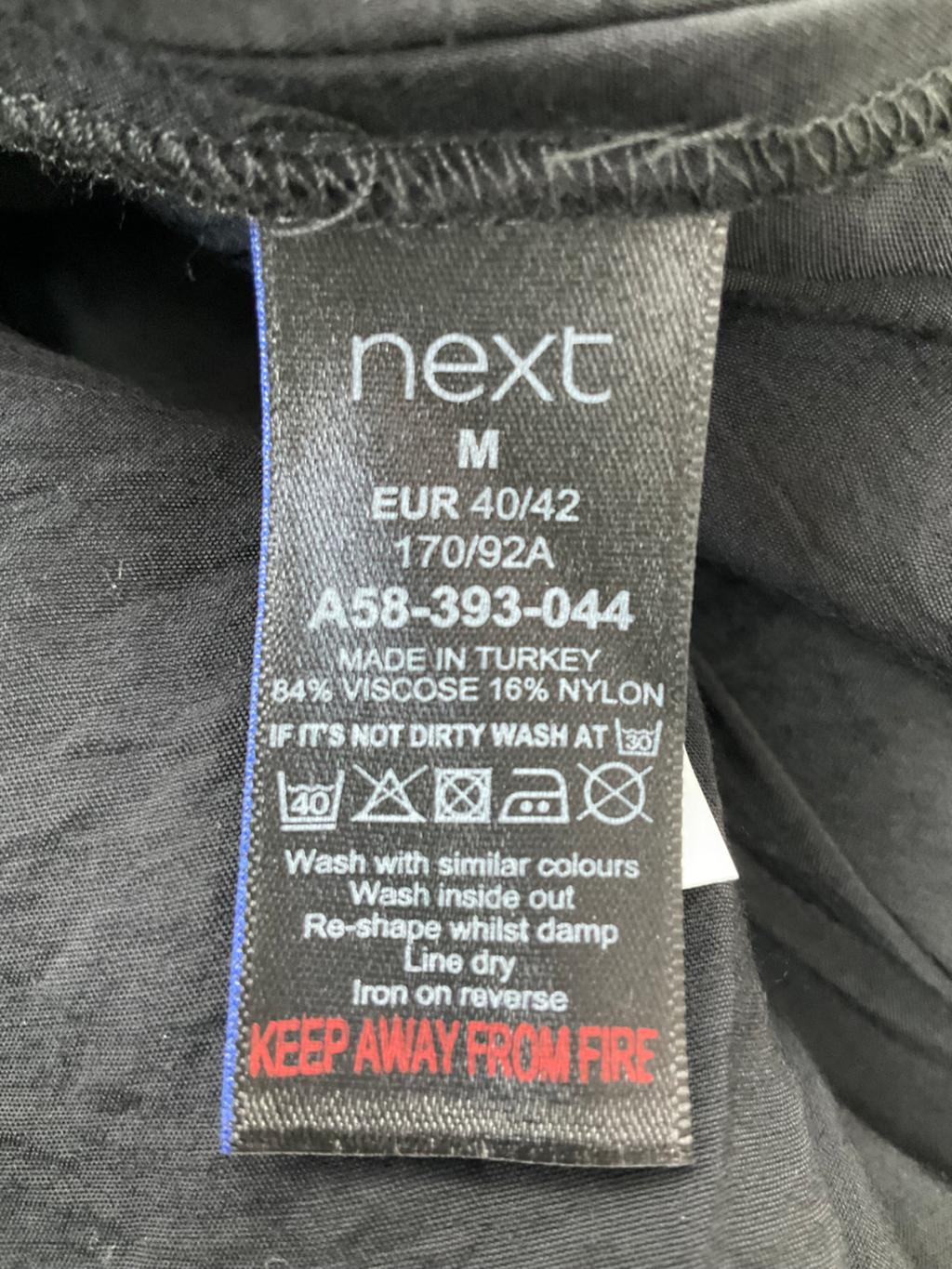 Next Black Tie Front Tunic UK M