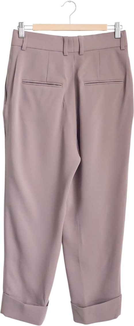 COS Beige Dropped Crotch Trousers With Pleats UK 8