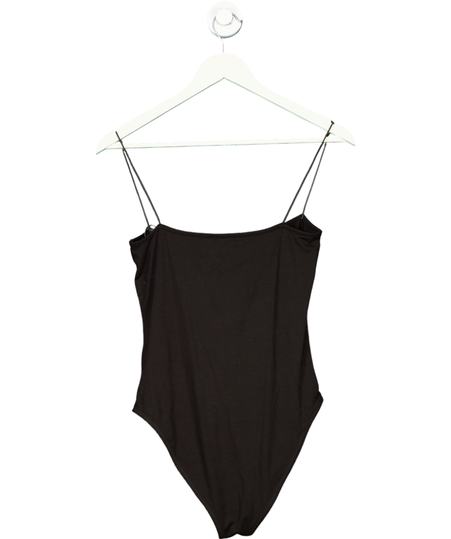 NINETY PERCENT Black Eliza Bodysuit 100% Organic Cotton UK M