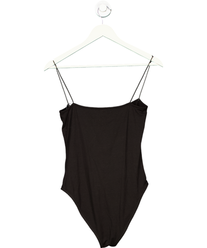 NINETY PERCENT Black Eliza Bodysuit 100% Organic Cotton UK M