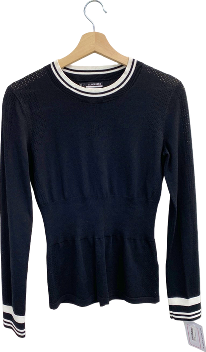 J.Lindeberg Black Bree Knitted Sweater UK S