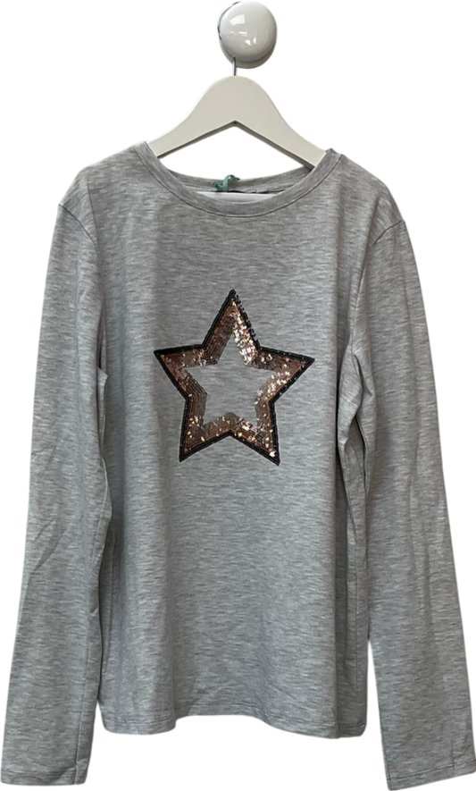 Mintie by Mint Velvet Grey Sequin Star T-shirt 12 Years