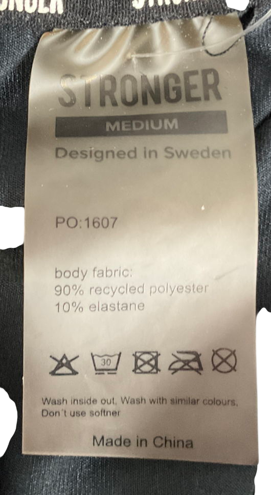 Stronger Black Airy Racerback Tank Top UK M