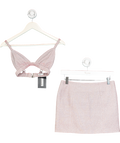 SLA the label Pink Glitter Bralette And Mini Skirt Co-ord Set UK XS