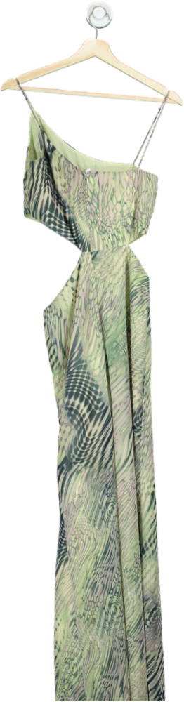 ASOS Green Patterned Maxi Dress Tall UK 8
