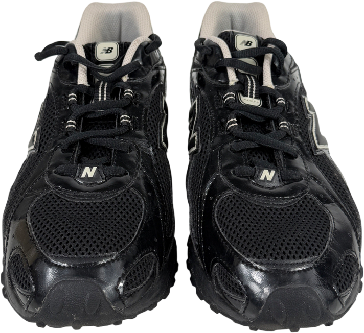 New Balance Black 204l Paneled Patent-leather And Mesh Trainer UK 7.5 EU 41.5