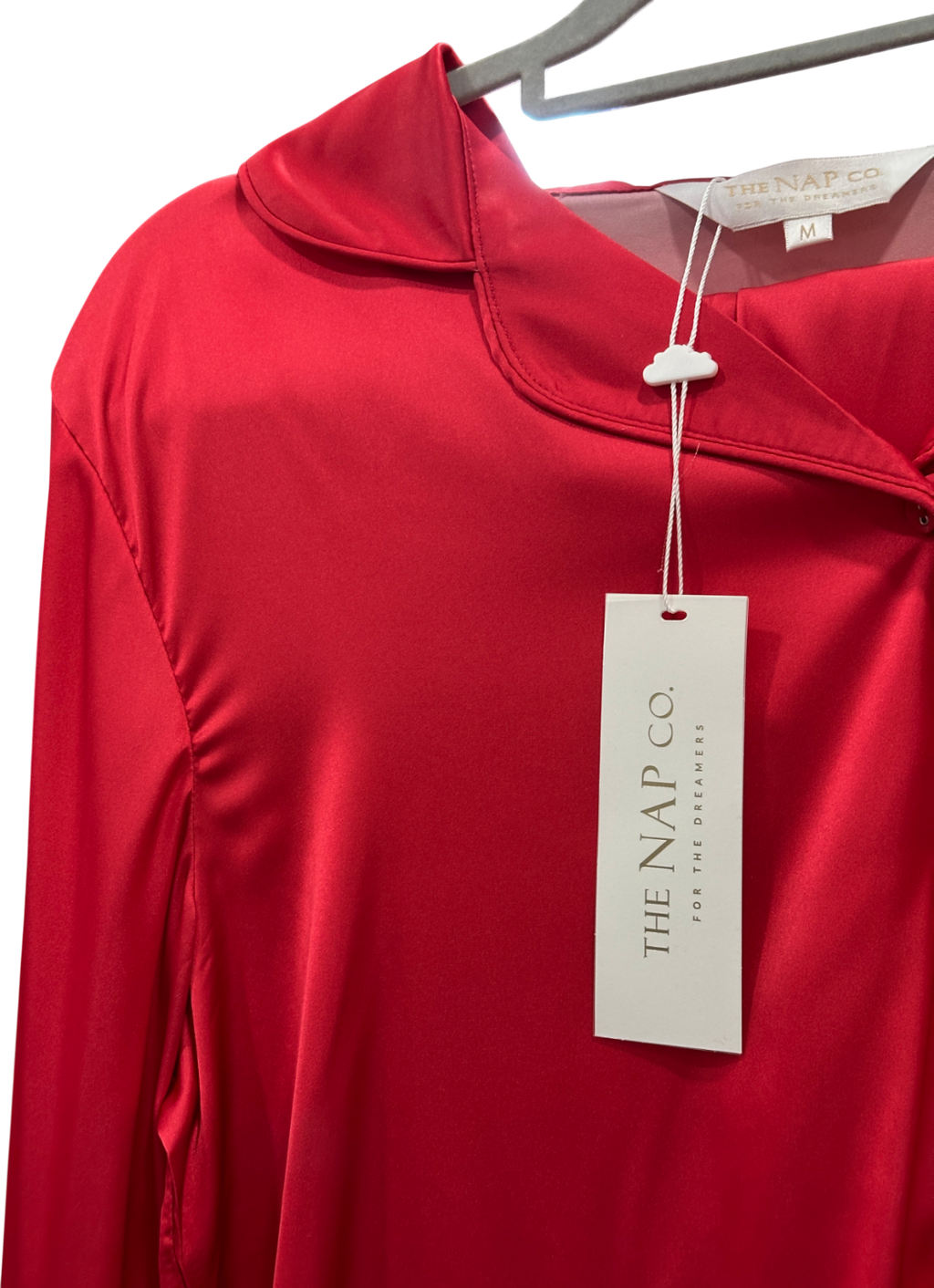 The NAP Co. Red Satin Pyjama Set UK M