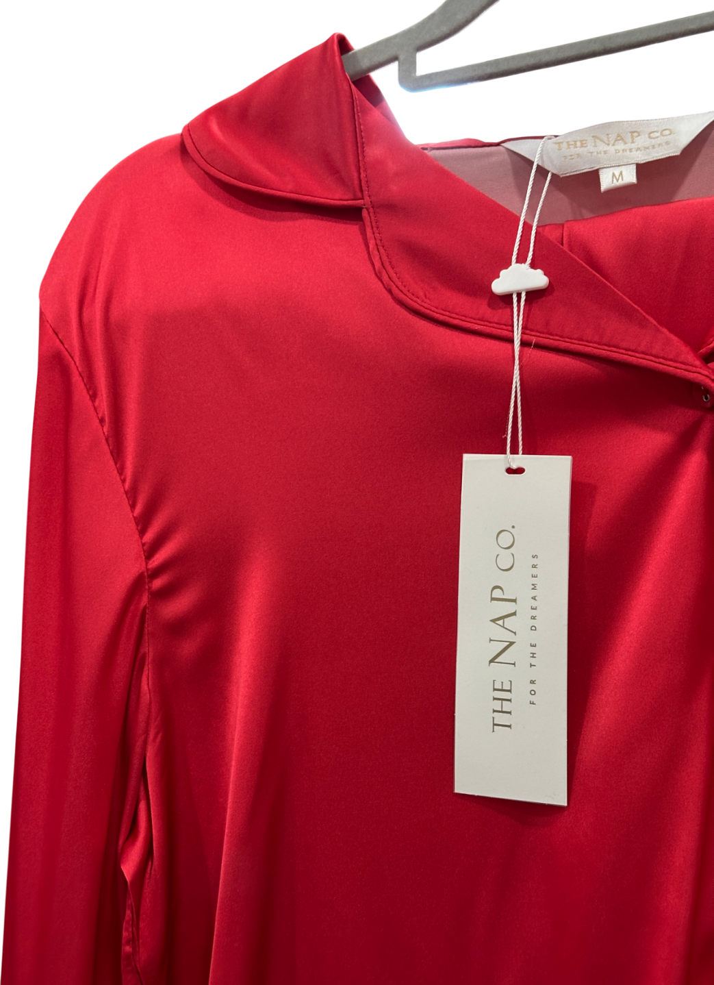 The NAP Co. Red Satin Pyjama Set UK M