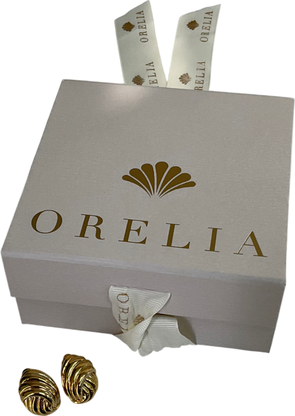 Orelia Metallic Statement Oval Woven Stud Earrings One Size