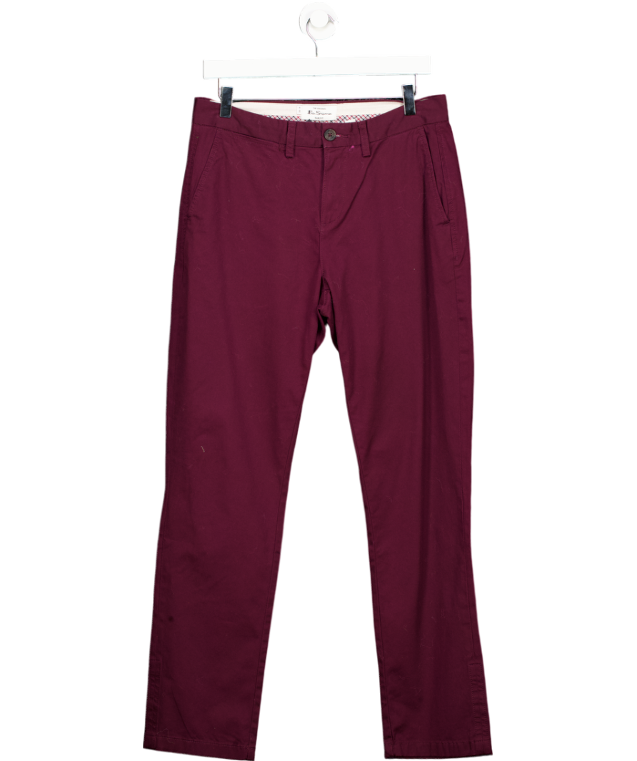Ben Sherman Burgundy Red Signature Slim Stretch Chino W30