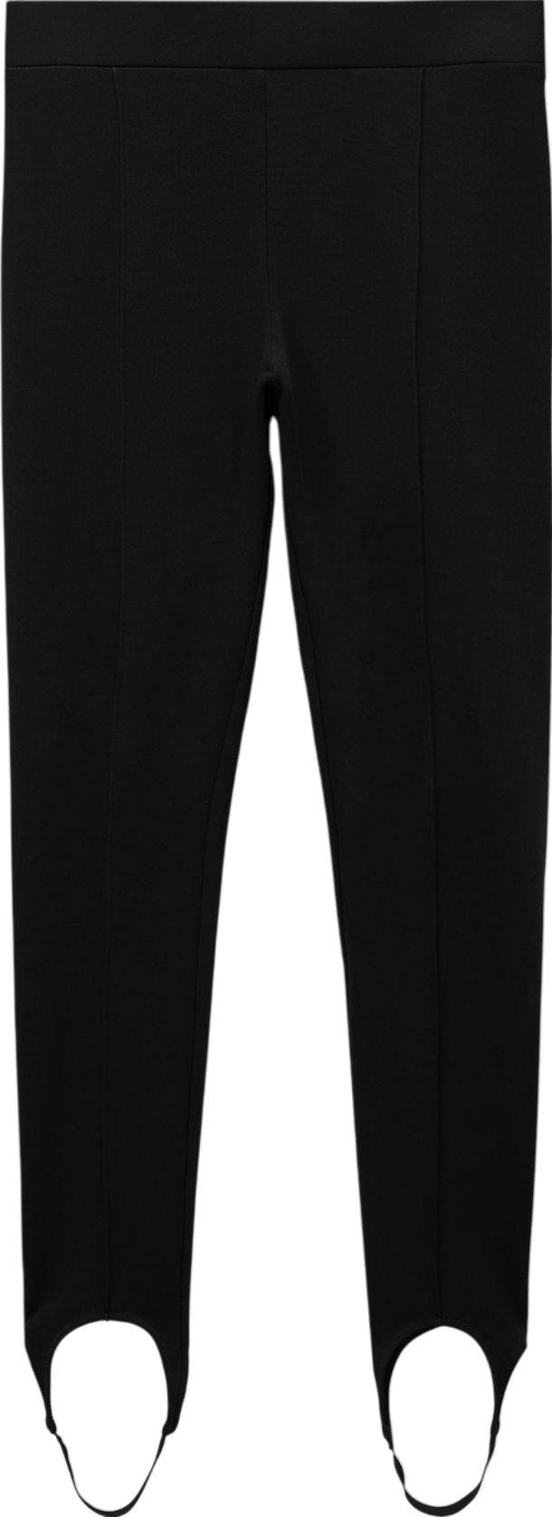 MANGO Black Stirrup Leggings UK S