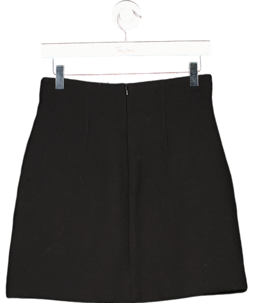 & Other Stories Black Viscose Blend Mini Skirt With Pockers UK 8
