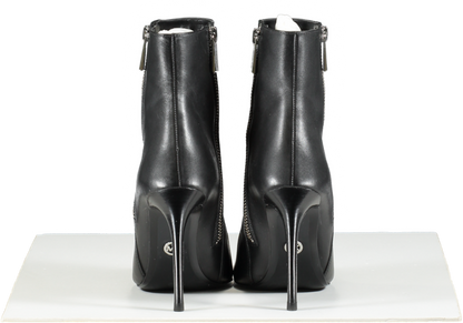MICHAEL Michael Kors Black Leather Zip Detail Pointed Toe Ankle Boots Us6 UK 3 EU 36 👠