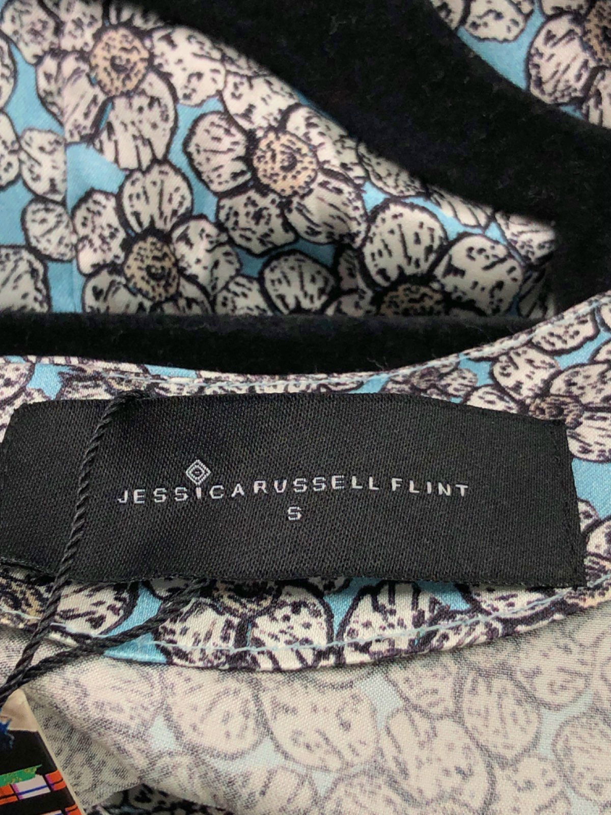 Jessica Russel Flint Blue Floral Print Dress UK S